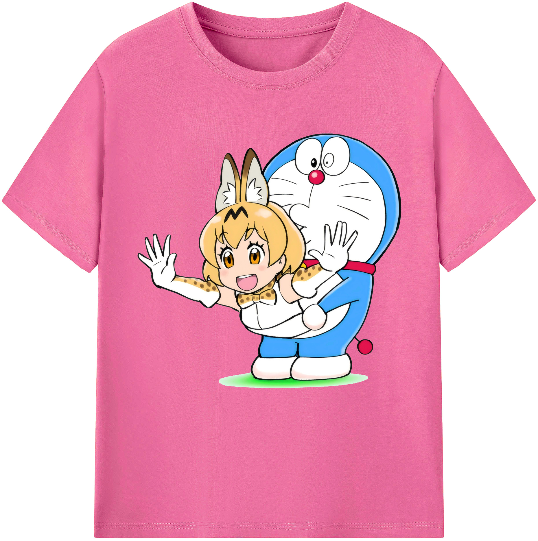（画像用） ドラえもん Doraemon レディースカジュアルプリントTシャツ（綿100％）